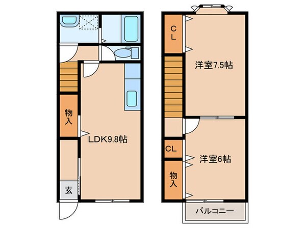 Lark天野の物件間取画像